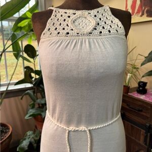 A/X Armani Exchange Crochet Halter Neck Knit Dress circa 2012